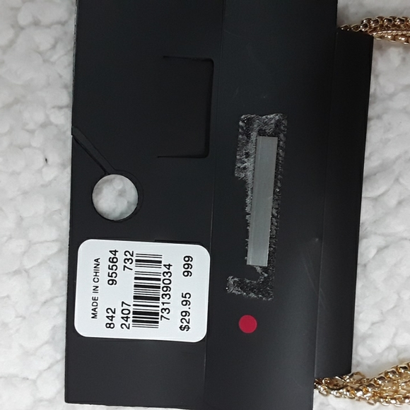 NWT New York & Company Necklace Quadruple Layer Single Fastener Gold Blue Green - Picture 5 of 9